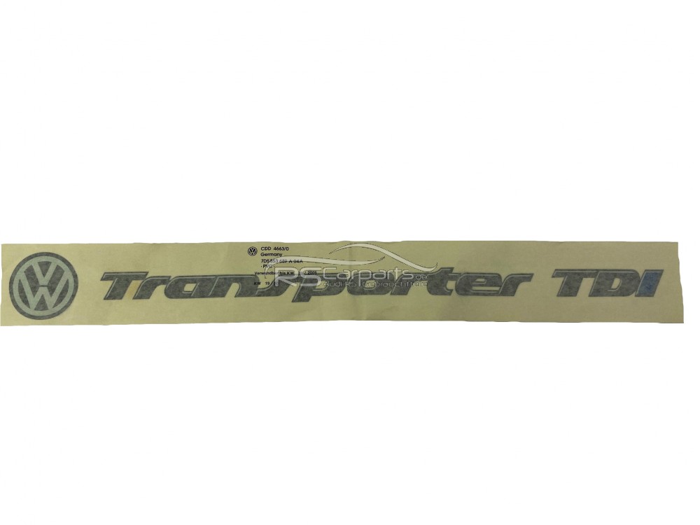 Schriftzug VW TRANSPORTER TDI / VW Transporter / 7D5853689A 04A *NEU*