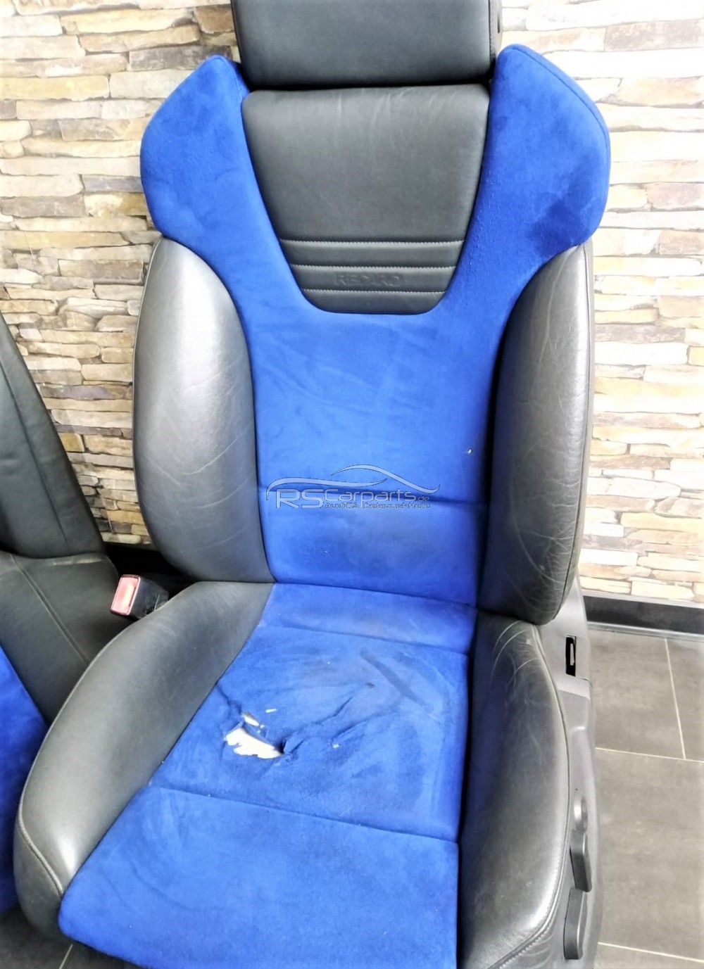 Recaro Leder / Alcantara Sitze Ausstattung in blau / schwarz Audi A4 S4 B6  Avant